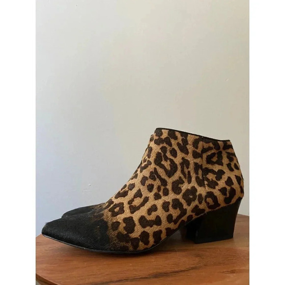 Franco Sarto Shoes Women’s 6 Lowe 2 Ombre Leopard Animal Print Ankle Boots - Picture 2 of 10